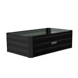NNEDPE Garden Bed 100 x 60 x 30cm Galvanized Steel - Black
