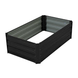 NNEDPE Garden Bed 100 x 60 x 30cm Galvanized Steel - Black