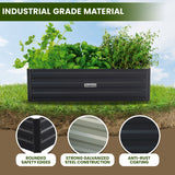 NNEDPE Garden Bed 100 x 60 x 30cm Galvanized Steel - Black