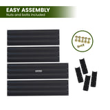NNEDPE Garden Bed 100 x 60 x 30cm Galvanized Steel - Black