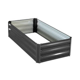 NNEDPE Garden Bed 120 x 60 x 30cm Galvanized Steel - Black