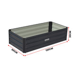 NNEDPE Garden Bed 120 x 60 x 30cm Galvanized Steel - Black