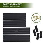 NNEDPE Garden Bed 120 x 60 x 30cm Galvanized Steel - Black
