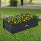 NNEDPE Garden Bed 120 x 60 x 30cm Galvanized Steel - Black