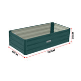 NNEDPE Garden Bed 120 x 60 x 30cm Galvanized Steel - Green