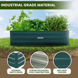 NNEDPE Garden Bed 120 x 60 x 30cm Galvanized Steel - Green