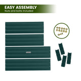 NNEDPE Garden Bed 120 x 60 x 30cm Galvanized Steel - Green