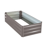 NNEDPE Garden Bed 120 x 60 x 30cm Galvanized Steel - Grey