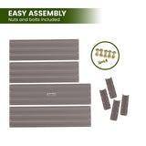 NNEDPE Garden Bed 120 x 60 x 30cm Galvanized Steel - Grey