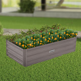 NNEDPE Garden Bed 120 x 60 x 30cm Galvanized Steel - Grey