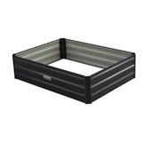 NNEDPE Garden Bed 120 x 90 x 30cm Galvanized Steel - Black