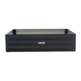 NNEDPE Garden Bed 120 x 90 x 30cm Galvanized Steel - Black