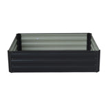 NNEDPE Garden Bed 120 x 90 x 30cm Galvanized Steel - Black