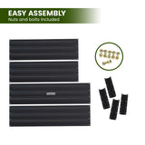 NNEDPE Garden Bed 120 x 90 x 30cm Galvanized Steel - Black