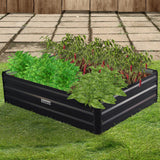 NNEDPE Garden Bed 120 x 90 x 30cm Galvanized Steel - Black