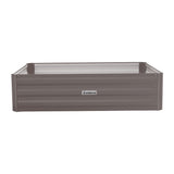 NNEDPE Garden Bed 120 x 90 x 30cm Galvanized Steel - Grey