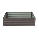 NNEDPE Garden Bed 120 x 90 x 30cm Galvanized Steel - Grey