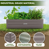NNEDPE Garden Bed 120 x 90 x 30cm Galvanized Steel - Grey