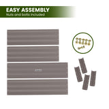 NNEDPE Garden Bed 120 x 90 x 30cm Galvanized Steel - Grey