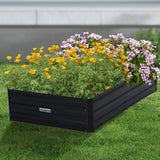 NNEDPE 150 x 90 x 30cm Galvanized Steel Garden Bed - Black