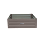 NNEDPE Garden Bed 150 x 90 x 30cm Galvanized Steel - Grey