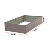 NNEDPE Garden Bed 150 x 90 x 30cm Galvanized Steel - Grey