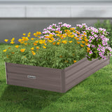 NNEDPE Garden Bed 150 x 90 x 30cm Galvanized Steel - Grey