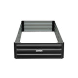 NNEDPE Garden Bed 210 x 90 x 30cm Galvanized Steel - Black