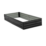 NNEDPE Garden Bed 210 x 90 x 30cm Galvanized Steel - Black