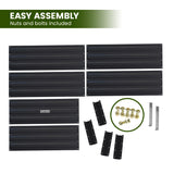 NNEDPE Garden Bed 210 x 90 x 30cm Galvanized Steel - Black