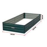 NNEDPE Garden Bed 210 x 90 x 30cm Galvanized Steel - Green