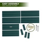NNEDPE Garden Bed 210 x 90 x 30cm Galvanized Steel - Green