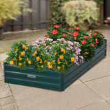 NNEDPE Garden Bed 210 x 90 x 30cm Galvanized Steel - Green