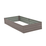 NNEDPE Garden Bed 210 x 90 x 30cm Galvanized Steel - Grey