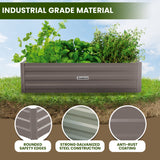 NNEDPE Garden Bed 210 x 90 x 30cm Galvanized Steel - Grey