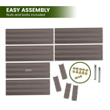 NNEDPE Garden Bed 210 x 90 x 30cm Galvanized Steel - Grey