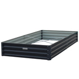 NNEDPE Garden Bed 240 x 120 x 30cm Galvanized Steel - Black