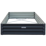 NNEDPE Garden Bed 240 x 120 x 30cm Galvanized Steel - Black