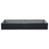 NNEDPE Garden Bed 240 x 120 x 30cm Galvanized Steel - Black