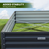 NNEDPE Garden Bed 240 x 120 x 30cm Galvanized Steel - Black