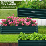 NNEDPE Garden Bed 240 x 120 x 30cm Galvanized Steel - Green