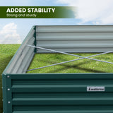 NNEDPE Garden Bed 240 x 120 x 30cm Galvanized Steel - Green