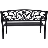 NNEDPE Steel Outdoor Garden Bench - Floral