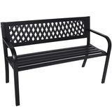 NNEDPE Steel Outdoor Garden Bench - Lattice