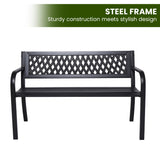 NNEDPE Steel Outdoor Garden Bench - Lattice
