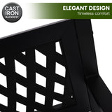 NNEDPE Steel Outdoor Garden Bench - Lattice