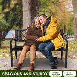 NNEDPE Steel Outdoor Garden Bench - Elegant