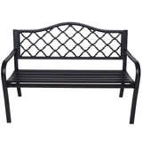 NNEDPE Steel Outdoor Garden Bench - Elegant