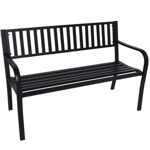 NNEDPE Steel Outdoor Garden Bench - Modern