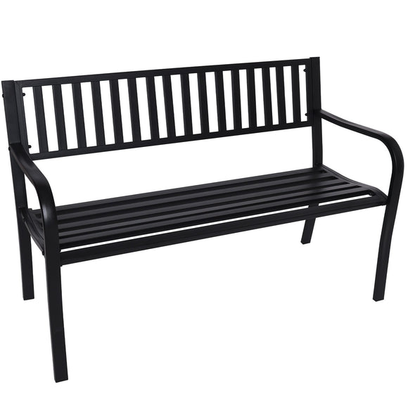 NNEDPE Steel Outdoor Garden Bench - Modern